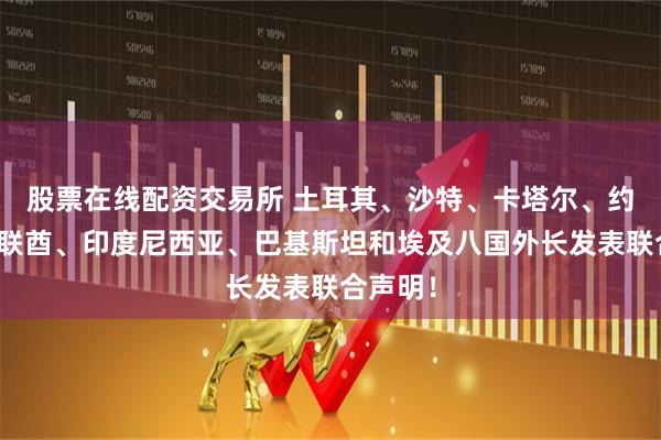股票在线配资交易所 土耳其、沙特、卡塔尔、约旦、阿联酋、印度尼西亚、巴基斯坦和埃及八国外长发表联合声明！